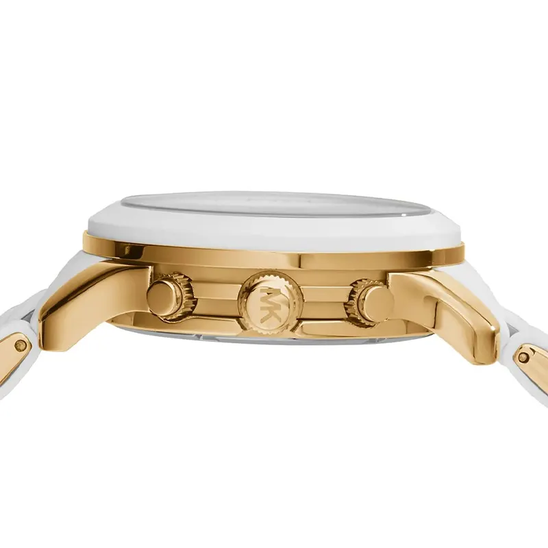 Michael Kors Runway Chronograph White Ladies Watch- MK5145